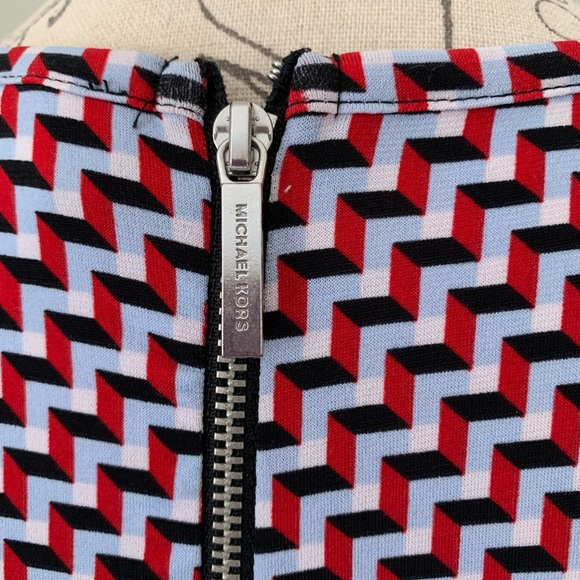 Michael Kors Escher Cap Sleeve Jersey Dress Shore Blue Size S - Picture 6 of 7